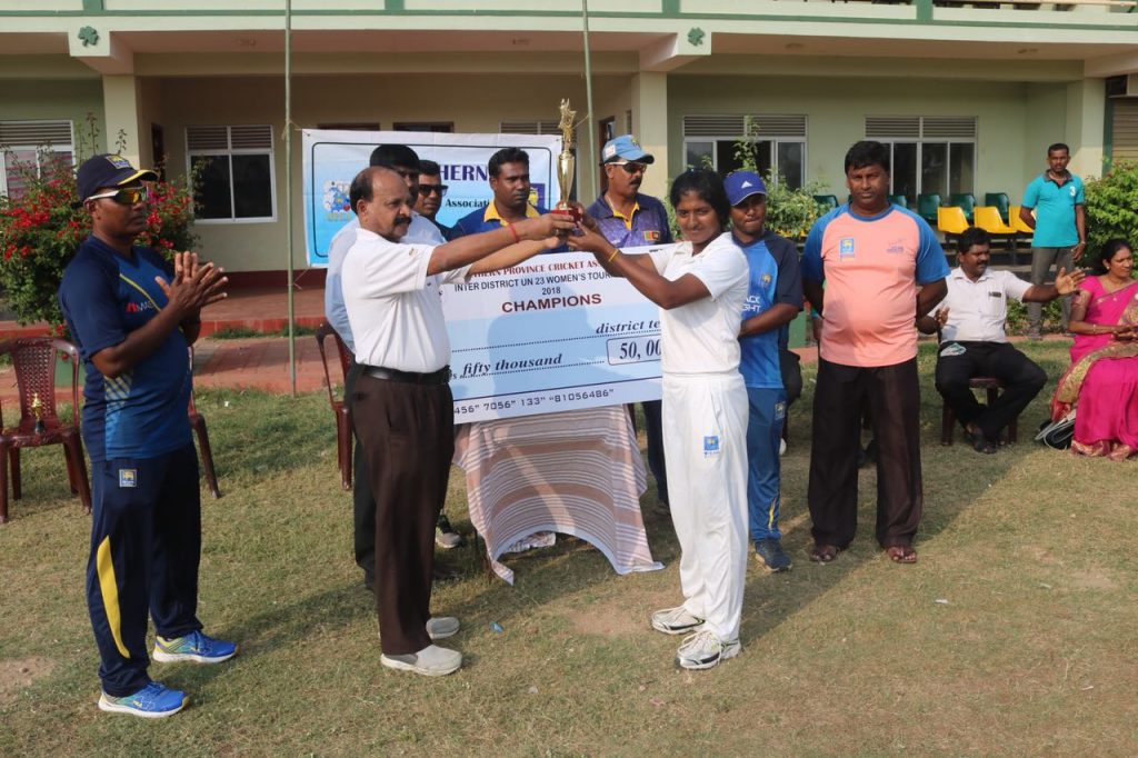 Jaffna District Women Cricket Team became champion in Northern Province – 2018.